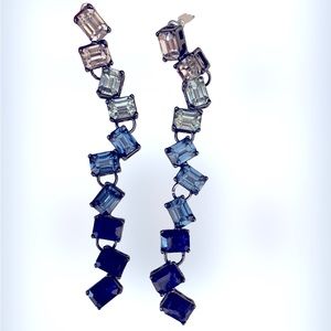 Express blue crystal earrings